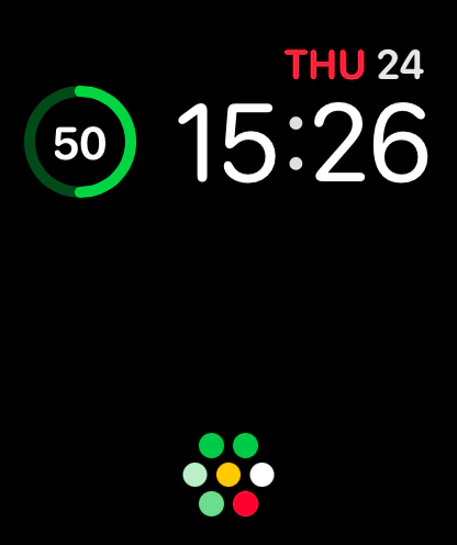 Watch face with the Wolia complication